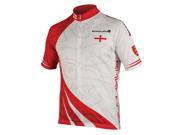 Endura 2015 Men s CoolMax Short Sleeve Printed England Cycling Jersey EP0003 Red White Print S