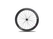 Profile Design 58 TwentyFour Full Carbon Clincher Road Bicycle Wheel Rear UD carbon finish with colored decals Rear