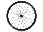 Profile Design 38 TwentyFour Full Carbon Clincher Road Bicycle Wheel Rear UD carbon finish with colored decals Rear