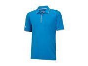 Adidas 2015 Men s Climachill Bonded Solid Polo Shirt Bahia Blue Mid Grey S