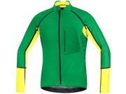 Gore Bike Wear 2015 16 Men s ALP X PRO Windstopper Soft Shell Zip Off Cycling Jersey SWPALP Fresh Green Cadmium Yello