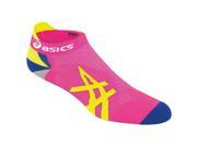Asics 2015 16 Mix Up Your Run Low Cut Socks ZK2368 Pink Glo Safety Yellow L
