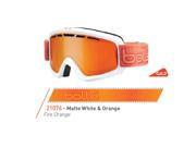 Bolle 2015 Nova II Ski Goggles Matte White and Orange Fire Orange 35