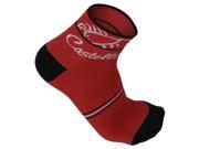 Castelli 2010 Sole Cycling Sock red black white R9033 023 S M