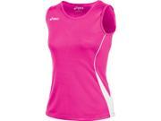 Asics 2015 16 Women s Baseline Volleyball Jersey BT2419 Pink Glo White 2XL