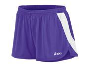 Asics 2016 Women s Break Through 1 2 Split Running Short TF2354 Purple White XL