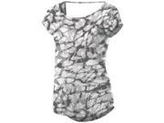 Asics 2015 Women s Slub Short Sleeve Running Shirt WR2543 Tonal Grey Collage XL