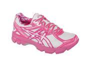 Asics 2014 Kid s GT 1000 3 GS PR Running Shoe C465N.0135 White Hot Pink Pink Ribbon 5