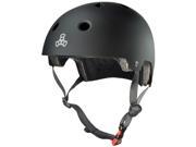 Triple Eight Dual Certified Bicycle Skate Helmet with EPS Liner All Black Rubber L XL