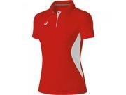 Asics 2016 Women s Corp Short Sleeve Polo Tennis Shirt PR2517 Red XL