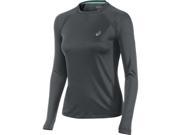 Asics 2015 16 Women s FujiTrail Long Sleeve Baselayer Top 125002 Dark Grey XS