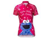 Brainstorm Gear Women s Cookie Monster Pink Cycling Jersey SKIP W Hot Pink XL