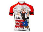 Brainstorm Gear Men s Popeye Strong to da Finish Cycling Jersey PPSF M Red Green White Medium