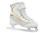 Lake Placid Women s Everest Soft Boot Figure Ice Skates White Gold 8