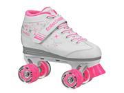 Roller Derby Girl s Sparkles Quad Skates White Pink 01