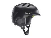 Bern 2016 17 Rollins Zip Mold Winter Snow Helmet Matte Black w Black Liner L XL