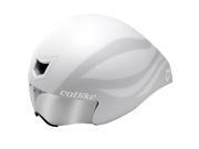 Catlike 2016 Chrono Aero WT Triathlon Cycling Helmet White Gray w Silver Lens SM