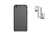 OlloClip Combo Photo Lens and olloCase for iPhone 6 6s Lens Silver Wte Case Clear Dark