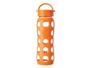 Lifefactory 22oz Glass Water Bottle With Classic Cap 119865 Orange