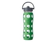 Lifefactory 22oz Glass Water Bottle With Straw Cap Grass Green