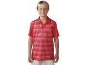Adidas Golf 2016 Boys Advantage Block Short Sleeve Golf Polo Shirt Shock Red S