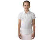 Adidas Golf 2016 Girls Essential Cotton Hand Stripe Short Sleeve Shirt White White S