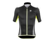 Giordana 2017 Men s Sahara Short Sleeve Cycling Jersey GI S6 SSJY SAHA Black White Yellow Fluo M