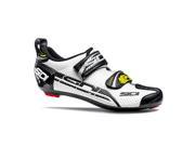Sidi 2016 Men s T 4 Air Carbon Composite Triathlon Shoes White STS T4A White Black 41.0