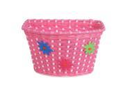 Evo E Cargo Flower Jr. Plastic Bicycle Handlebar Basket Pink White HT 237