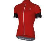 Castelli 2017 Men s Entrada Full Zip Short Sleeve Cycling Jersey A16013 red black L