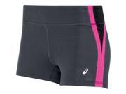 Asics 2016 Women s Impulse Training Shorts WS2744 Steel Grey Pink Glo L