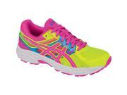 Asics 2016 Youth GEL Contend 3 GS Running Shoe C566N.0734 Flash Yellow Hot Pink Turquoise 7