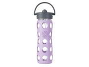 Lifefactory 16oz Glass Water Bottle with Straw Cap Lilac