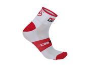 Castelli 2016 Rosso Corsa 9 Cycling Sock R9046 white red L XL