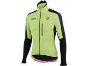 Castelli 2015 Men s Trasparente Due Wind FZ Long Sleeve Cycling Jersey A12506 green fluo white black S