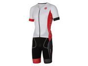 Castelli 2017 Men s Free Sanremo Short Sleeve Triathlon Suit T16073 white red XL