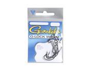 Gamakatsu 204410 Worm G Lock Fishing Hook NS Black Size 1 Pack of 6