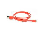 Tylt Syncable Duo Lightning Micro USB Charge and Sync Cable 3.3ft 1m Red