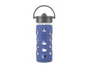 Lifefactory 12oz Glass Water Bottle with Straw Cap Cobalt