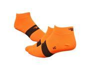 DeFeet AirEator 1inch Speede Team Defeet Cycling Running Socks AIR1TD Hi Vis Orange Black Stripe S