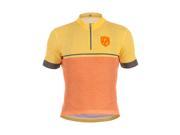 Giordana Sport 2017 Men s Merino Wool Sport Short Sleeve Cycling Jersey GS S6 SSWO GSPT Orange Yellow with Grey acc