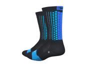 DeFeet Thermeator 6inch Tread Cycling Running Socks THERMTR Tread Black Blue M