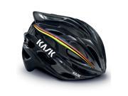 Kask Mojito Road Cycling Helmet Black with Rainbow stripe M