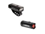 Lezyne Micro Drive 450XL Bicycle LED Headlight Micro Drive Tail Light Pair BLACK HI GLOSS