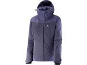 Salomon 2016 17 Womens Icerocket Mix Jacket Nightshade Grey Daybreak Grey M