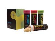 Nuun ENERGY Electrolyte Caffeine Enhanced Supplement Hydration Tablets Mixed 4 Pack Wild Berry Fresh Lime Cherry Lim
