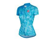 Castelli 2015 Women s Sentimento Full Zip Short Sleeve Cycling Jersey A15054 turquoise L