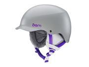 Bern 2016 17 Women s Team Muse EPS Winter Snow Helmet w Knit Liner Satin Grey w White Liner L