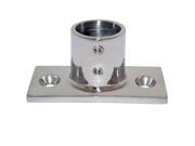 Whitecap 1 Od 90 Deg 2 Hole Rectangle Base SS Rail Fitting 6195