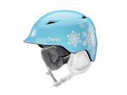 Bern 2016 17 Junior Girls Camina Winter Snow Helmet Satin Blue Snowflake w White Liner S M